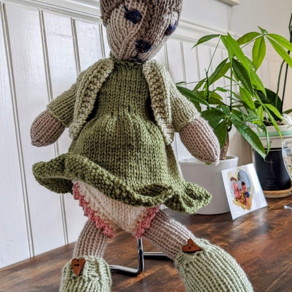 Meet Pauline  - Hand made stuffed Tricot doll baby birthday gift 20 inches - Picture 5 of 8